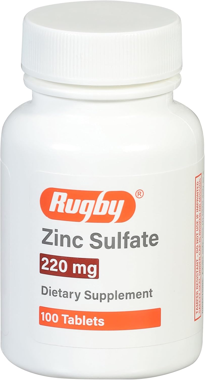 Rugby Zinc Sulfate 220 mg Tablets